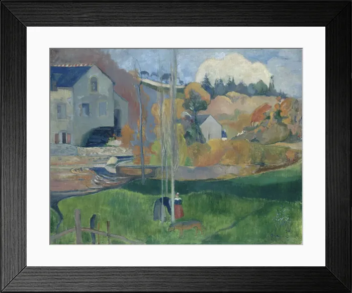 Framed Print : Landscape in Brittany. The David Mill, 1894. Artist: Gauguin, Paul Eugene Henri (1848-1903) Framed Print : Landscape in Brittany. The David Mill, 1894. Artist: Gauguin, Paul Eugene Henri (1848-1903)