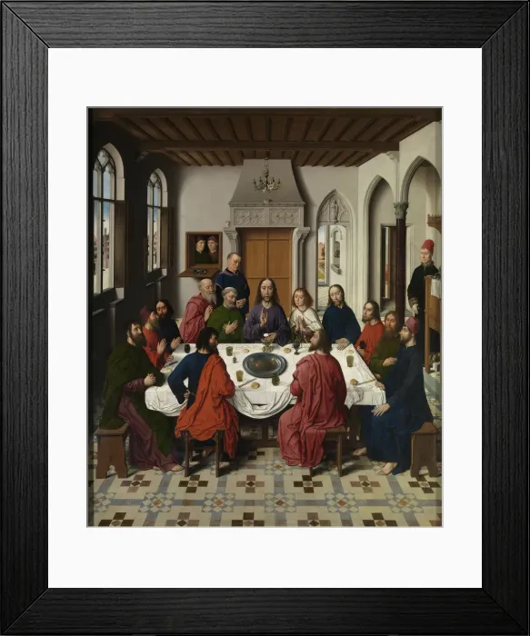Framed Print : The Last Supper altarpiece (central panel), 1464-1468. Artist: Bouts, Dirk (1410 / 20-1475) Framed Print : The Last Supper altarpiece (central panel), 1464-1468. Artist: Bouts, Dirk (1410 / 20-1475)