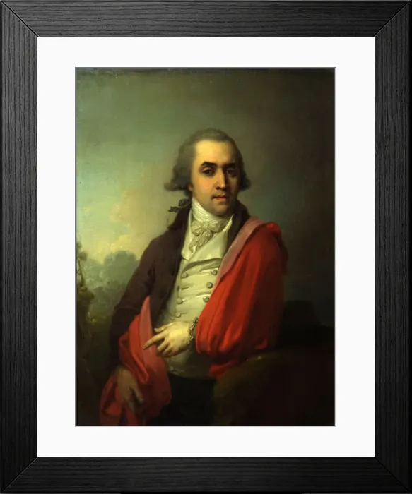 Framed Print : Portrait of Ardalion Alexandrovich Torsukov, 1795. Artist: Borovikovsky, Vladimir Lukich (1757-1825) Framed Print : Portrait of Ardalion Alexandrovich Torsukov, 1795. Artist: Borovikovsky, Vladimir Lukich (1757-1825)