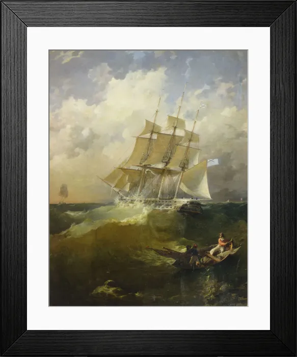 Framed Print : 44-gun frigate Aurora, 1844. Artist: Borispolets, Platon Timofeyevich (1805-1880) Framed Print : 44-gun frigate Aurora, 1844. Artist: Borispolets, Platon Timofeyevich (1805-1880)