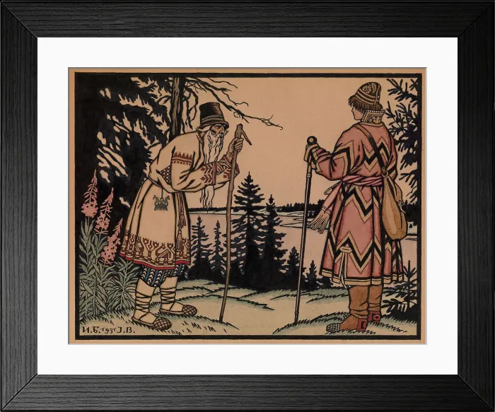 Framed Print : Ivan Tsarevich and Frog Princess, 1931. Artist: Bilibin, Ivan Yakovlevich (1876-1942) Framed Print : Ivan Tsarevich and Frog Princess, 1931. Artist: Bilibin, Ivan Yakovlevich (1876-1942)