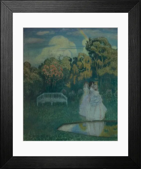 Framed Print : Park bathed in shadows, 1904. Artist: Borisov-Musatov, Viktor Elpidiforovich (1870-1905) Framed Print : Park bathed in shadows, 1904. Artist: Borisov-Musatov, Viktor Elpidiforovich (1870-1905)