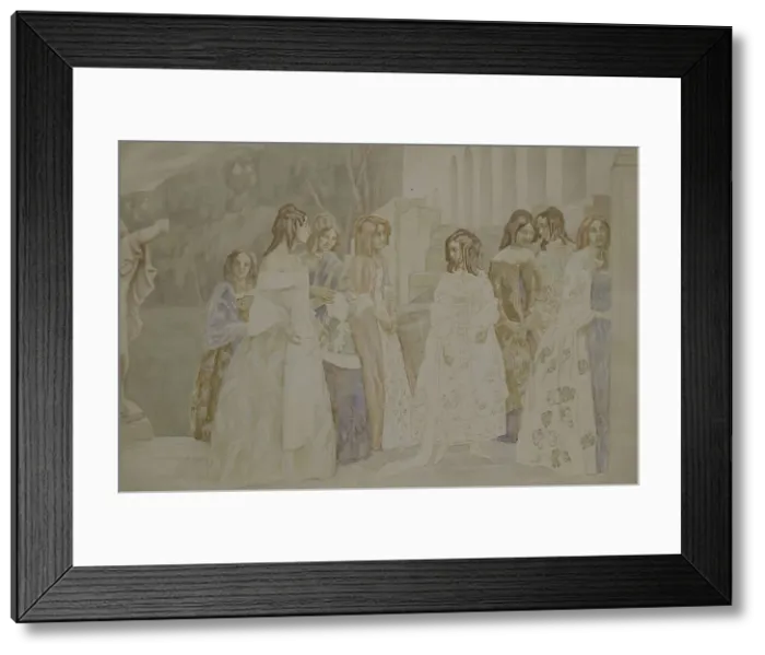 Framed Print : Requiem, 1905. Artist: Borisov-Musatov, Viktor Elpidiforovich (1870-1905) Framed Print : Requiem, 1905. Artist: Borisov-Musatov, Viktor Elpidiforovich (1870-1905)