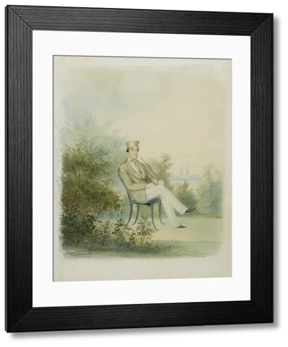 Framed Print : Portrait of Grigory Stepanovich Tarnovsky, End 1840s. Artist: Bezperchy, Dmitry Ivanovich (1825-1913) Framed Print : Portrait of Grigory Stepanovich Tarnovsky, End 1840s. Artist: Bezperchy, Dmitry Ivanovich (1825-1913)