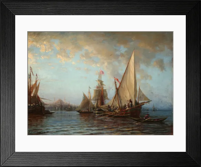 Framed Print : The Dardanelles, 1873. Artist: Bogolyubov, Alexei Petrovich (1824-1896) Framed Print : The Dardanelles, 1873. Artist: Bogolyubov, Alexei Petrovich (1824-1896)