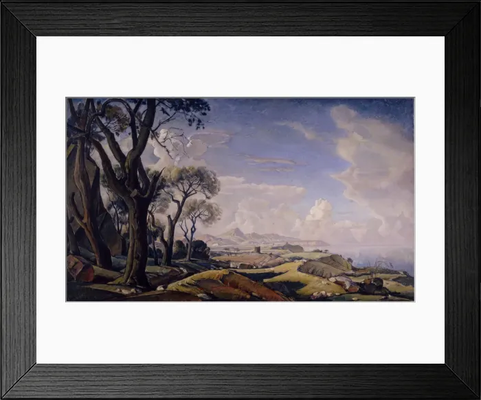 Framed Print : Landscape with trees, 1927. Artist: Bogayevsky, Konstantin Fyodorovich (1872-1943) Framed Print : Landscape with trees, 1927. Artist: Bogayevsky, Konstantin Fyodorovich (1872-1943)