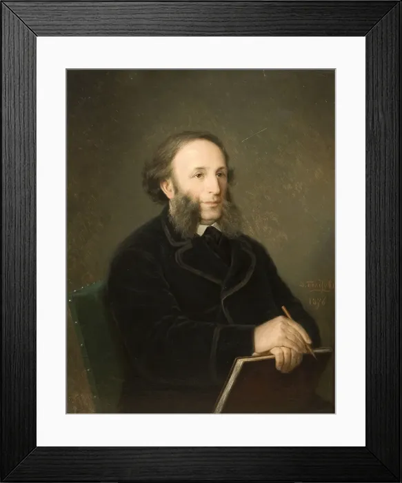 Framed Print : Portrait of the artist Ivan Aivazovsky (1817-1900), 1879. Artist: Bolotov, Dmitry Mikhaylovich (1837-1907) Framed Print : Portrait of the artist Ivan Aivazovsky (1817-1900), 1879. Artist: Bolotov, Dmitry Mikhaylovich (1837-1907)
