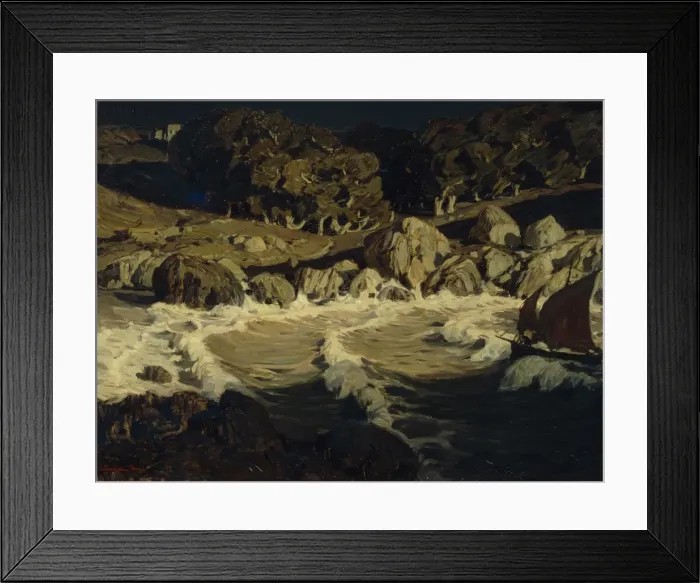 Framed Print : Night At Sea, 1903. Artist: Bogayevsky, Konstantin Fyodorovich (1872-1943) Framed Print : Night At Sea, 1903. Artist: Bogayevsky, Konstantin Fyodorovich (1872-1943)