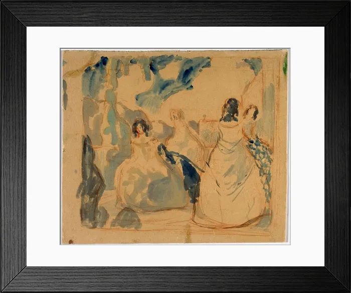 Framed Print : On the terrace, 1901. Artist: Borisov-Musatov, Viktor Elpidiforovich (1870-1905) Framed Print : On the terrace, 1901. Artist: Borisov-Musatov, Viktor Elpidiforovich (1870-1905)