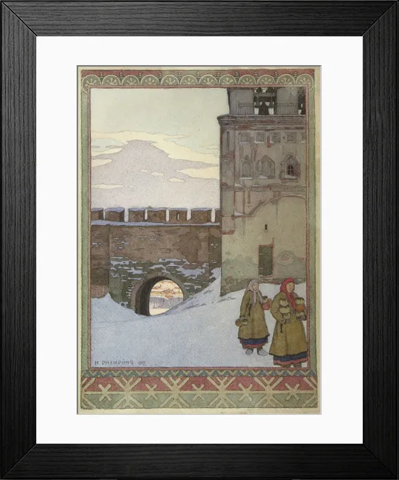 Framed Print : Water Tower of the Novgorod Kremlin, 1902. Artist: Bilibin, Ivan Yakovlevich (1876-1942)