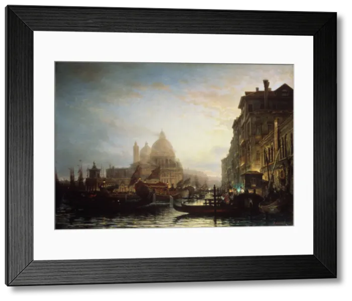 Framed Print : Venice at night, 1856. Artist: Bogolyubov, Alexei Petrovich (1824-1896) Framed Print : Venice at night, 1856. Artist: Bogolyubov, Alexei Petrovich (1824-1896)