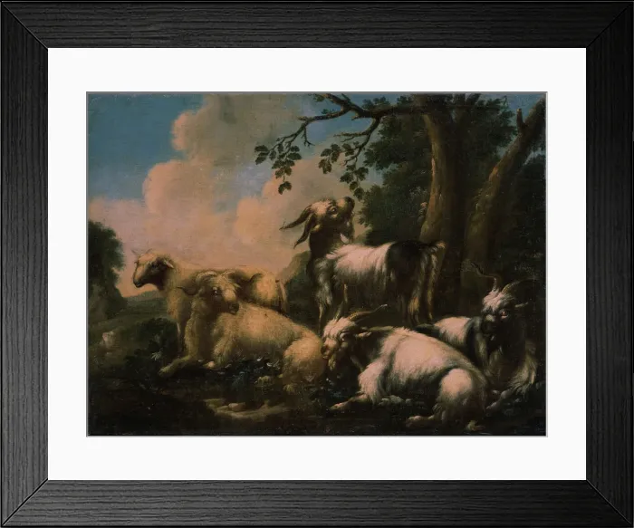 Framed Print : Repose of Herd. Artist: Roos, Philipp Peter (1651-1705) Framed Print : Repose of Herd. Artist: Roos, Philipp Peter (1651-1705)