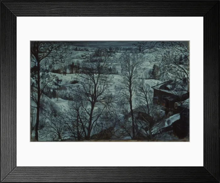 Framed Print : Winter landscape, 1917. Artist: Brodsky, Isaak Izrailevich (1884-1939) Framed Print : Winter landscape, 1917. Artist: Brodsky, Isaak Izrailevich (1884-1939)