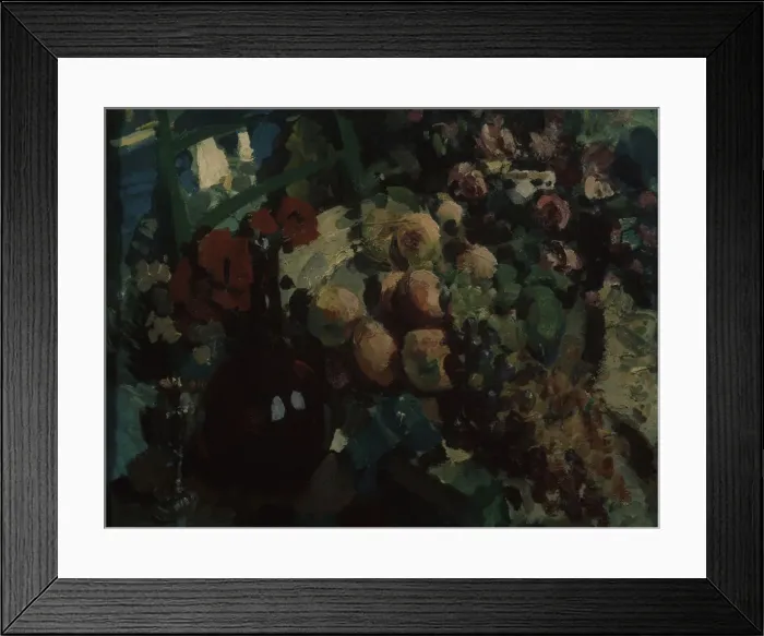 Framed Print : Still life. Vine and fruits, 1917. Artist: Korovin, Konstantin Alexeyevich (1861-1939) Framed Print : Still life. Vine and fruits, 1917. Artist: Korovin, Konstantin Alexeyevich (1861-1939)