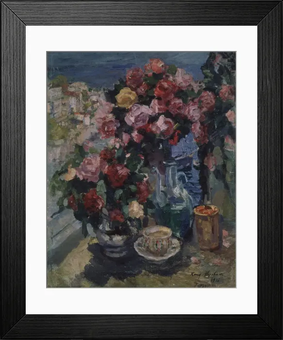 Framed Print : Roses. Gurzuf, 1916. Artist: Korovin, Konstantin Alexeyevich (1861-1939) Framed Print : Roses. Gurzuf, 1916. Artist: Korovin, Konstantin Alexeyevich (1861-1939)