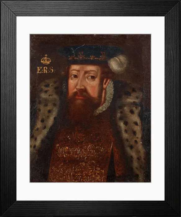 Framed Print : Portrait of the King Eric XIV of Sweden (1533-1577), um 1700. Artist: Anonymous Framed Print : Portrait of the King Eric XIV of Sweden (1533-1577), um 1700. Artist: Anonymous