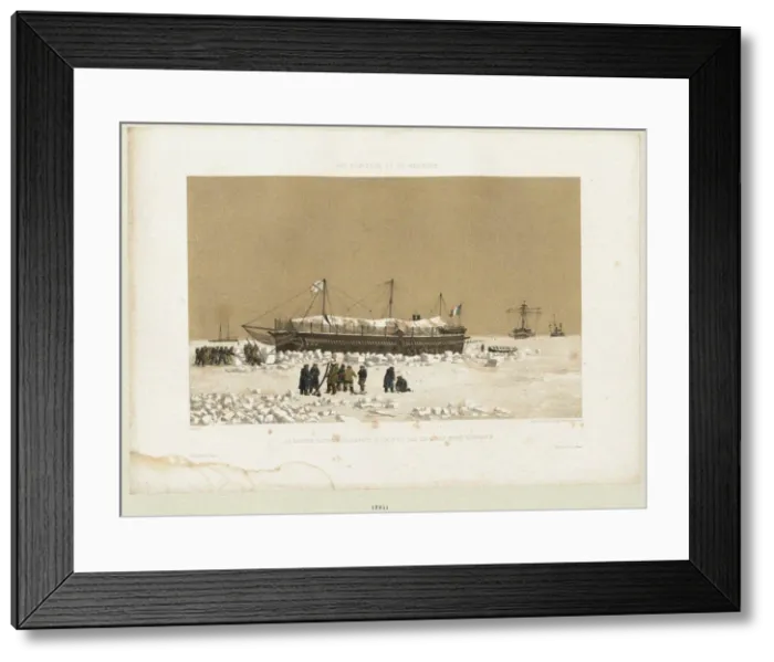 Framed Print : The floating battery Tonnante in the Ice near Kinburn, 1856. Artist: Ciceri, Eugene (1813-1890) Framed Print : The floating battery Tonnante in the Ice near Kinburn, 1856. Artist: Ciceri, Eugene (1813-1890)