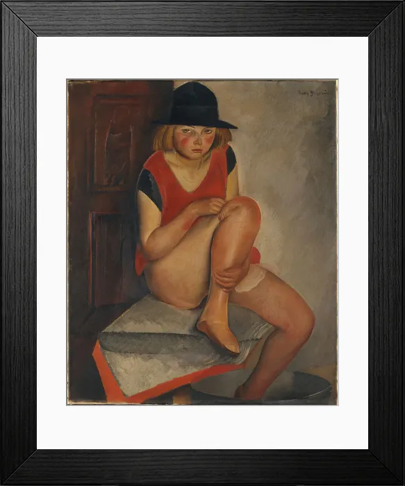 Framed Print : The Model, ca 1926. Artist: Grigoriev, Boris Dmitryevich (1886-1939) Framed Print : The Model, ca 1926. Artist: Grigoriev, Boris Dmitryevich (1886-1939)