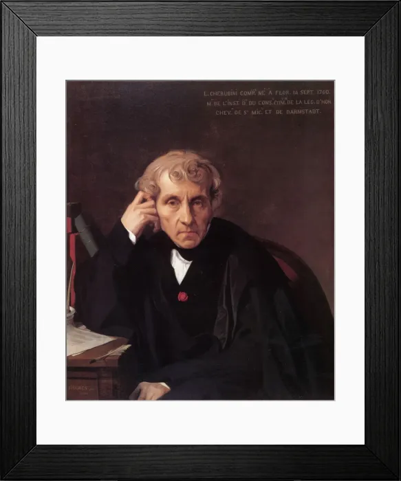 Framed Print : Portrait of the composer Luigi Cherubini (1760-1842), 1841. Artist: Ingres, Jean Auguste Dominique (1780-1867) Framed Print : Portrait of the composer Luigi Cherubini (1760-1842), 1841. Artist: Ingres, Jean Auguste Dominique (1780-1867)