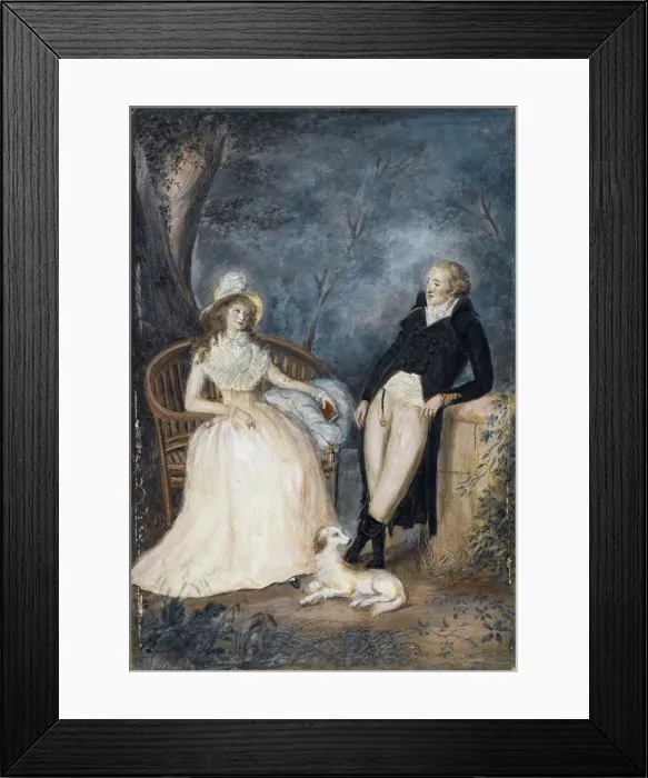 Framed Print : Charlotte von Stein and Johann Wolfgang von Goethe in conversation, Second Half of the 18th cen Artist: German master Framed Print : Charlotte von Stein and Johann Wolfgang von Goethe in conversation, Second Half of the 18th cen Artist: German master