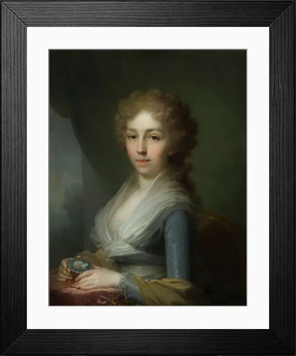 Framed Print : Portrait of Grand Duchess Elizabeth Alexeievna (1779-1826), 1795. Artist: Borovikovsky, Vladimir Lukich (1757-1825) Framed Print : Portrait of Grand Duchess Elizabeth Alexeievna (1779-1826), 1795. Artist: Borovikovsky, Vladimir Lukich (1757-1825)