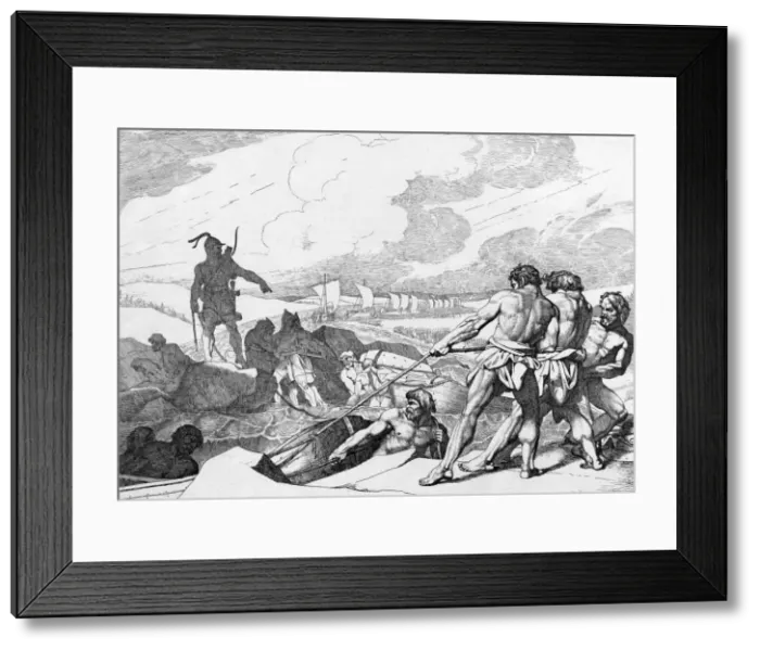 Framed Print : Oleg of Novgorods campaign against Constantinople, before 1839. Artist: Bruni, Fyodor Antonovich (1800-1875) Framed Print : Oleg of Novgorods campaign against Constantinople, before 1839. Artist: Bruni, Fyodor Antonovich (1800-1875)