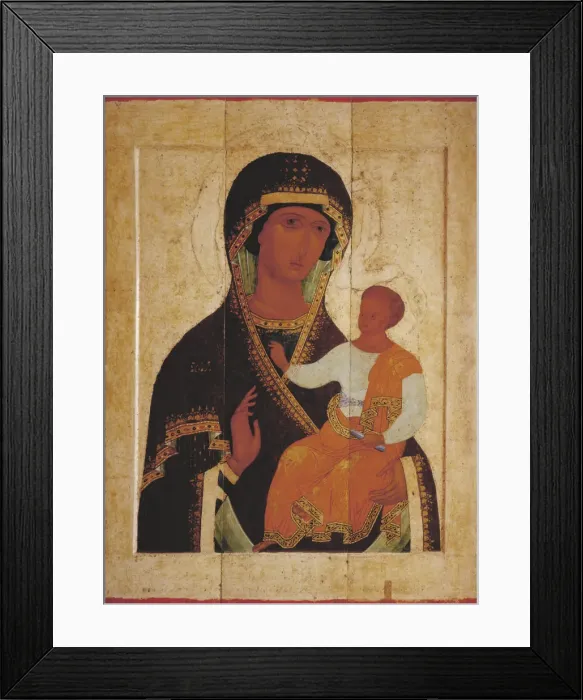 Framed Print : Icon of the Virgin Hodegetria, c. 1502-1503. Artist: Dionysius (ca. 1450-before 1508) Framed Print : Icon of the Virgin Hodegetria, c. 1502-1503. Artist: Dionysius (ca. 1450-before 1508)