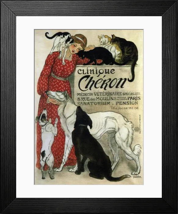 Framed Print : Clinique Cheron, 1905. Artist: Steinlen, Theophile Alexandre (1859-1923) Framed Print : Clinique Cheron, 1905. Artist: Steinlen, Theophile Alexandre (1859-1923)