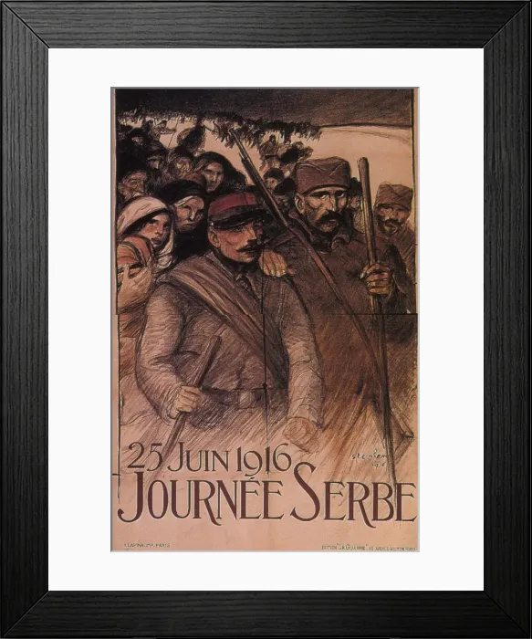 Framed Print : Serbia Day, 25 June 1916, 1916. Artist: Steinlen, Theophile Alexandre (1859-1923) Framed Print : Serbia Day, 25 June 1916, 1916. Artist: Steinlen, Theophile Alexandre (1859-1923)