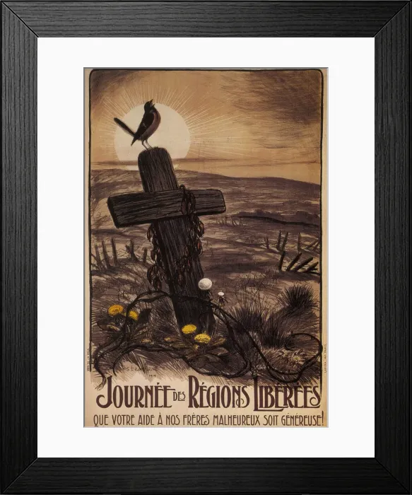 Framed Print : Day of the liberated areas, 1919. Artist: Steinlen, Theophile Alexandre (1859-1923) Framed Print : Day of the liberated areas, 1919. Artist: Steinlen, Theophile Alexandre (1859-1923)