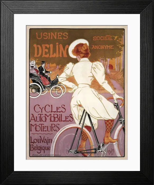 Framed Print : Delin Cycles Automobiles Moteurs, 1898. Artist: Gaudy, Georges (1872-1940) Framed Print : Delin Cycles Automobiles Moteurs, 1898. Artist: Gaudy, Georges (1872-1940)