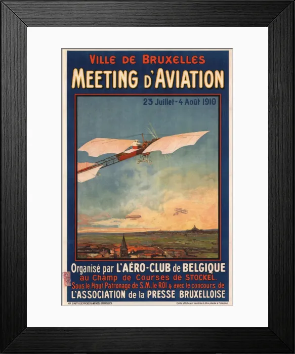 Framed Print : Meeting d Aviation, 1910. Artist: Anonymous Framed Print : Meeting d Aviation, 1910. Artist: Anonymous