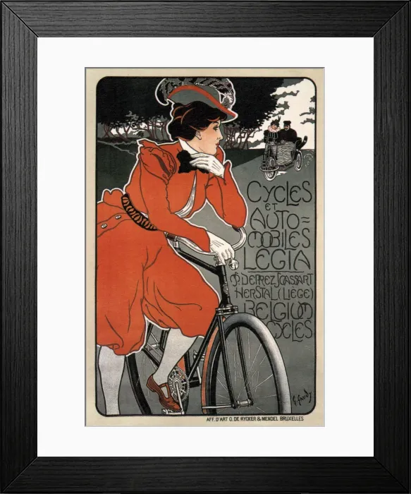 Framed Print : Cycles Automobiles Legia, 1898. Artist: Gaudy, Georges (1872-1940) Framed Print : Cycles Automobiles Legia, 1898. Artist: Gaudy, Georges (1872-1940)