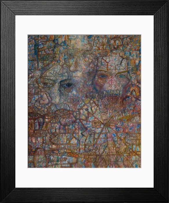 Framed Print : Faces, 1940. Artist: Filonov, Pavel Nikolayevich (1883-1941) Framed Print : Faces, 1940. Artist: Filonov, Pavel Nikolayevich (1883-1941)