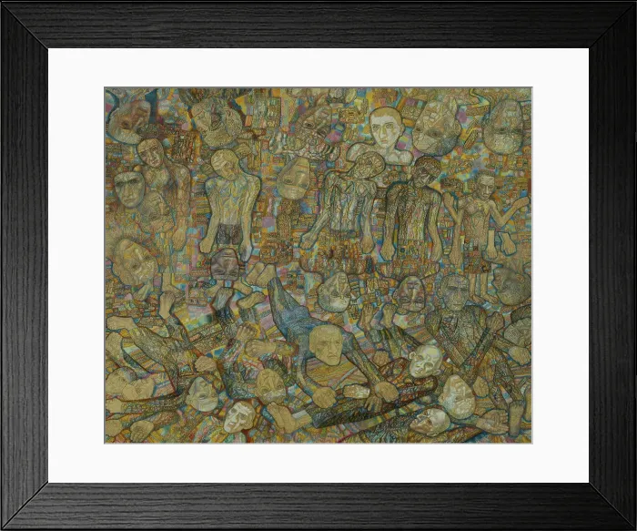 Framed Print : Composition. (The raid), 1938. Artist: Filonov, Pavel Nikolayevich (1883-1941) Framed Print : Composition. (The raid), 1938. Artist: Filonov, Pavel Nikolayevich (1883-1941)