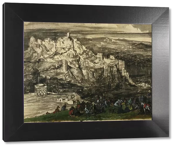 View of Tiflis, 1840s. Artist: Gagarin, Grigori Grigorievich (1810-1893)