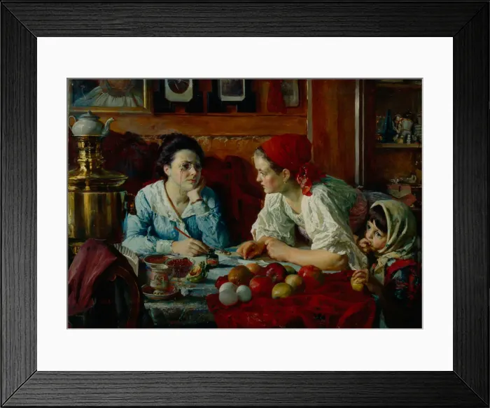 Framed Print : A Letter to Petersburg, 1902. Artist: Golynsky, Vasili Andreyevich (1854-1904) Framed Print : A Letter to Petersburg, 1902. Artist: Golynsky, Vasili Andreyevich (1854-1904)