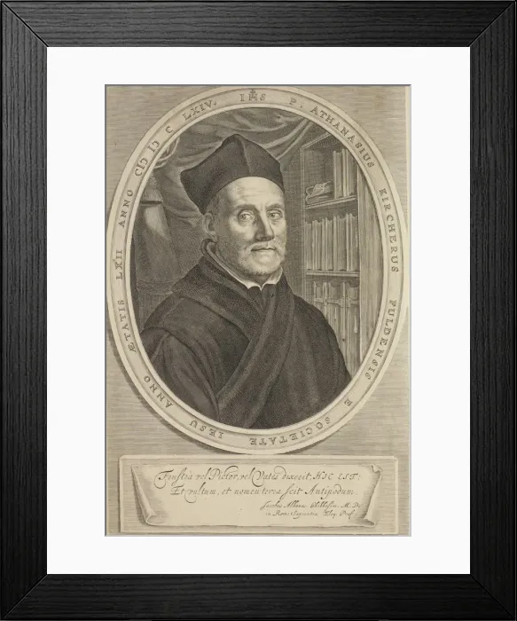 Framed Print : Portrait of Athanasius Kircher (1602-1680), 1664. Artist: Bloemaert, Cornelis Abrahamsz. II (1603-1692) Framed Print : Portrait of Athanasius Kircher (1602-1680), 1664. Artist: Bloemaert, Cornelis Abrahamsz. II (1603-1692)