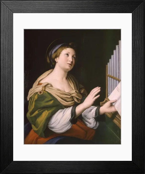 Framed Print : Saint Cecilia, Between 1640 and 1650. Artist: Sassoferrato (1609-1685) Framed Print : Saint Cecilia, Between 1640 and 1650. Artist: Sassoferrato (1609-1685)