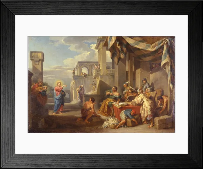 Framed Print : The Vocation of Saint Matthew, 1752. Artist: Panini, Giovanni Paolo (1691-1765) Framed Print : The Vocation of Saint Matthew, 1752. Artist: Panini, Giovanni Paolo (1691-1765)