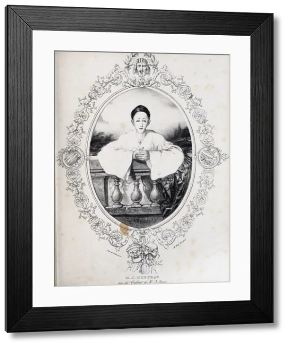 Framed Print : Jean-Gaspard Deburau as Pierrot, 1845. Artist: Bouquet, Auguste (1810-1846) Framed Print : Jean-Gaspard Deburau as Pierrot, 1845. Artist: Bouquet, Auguste (1810-1846)
