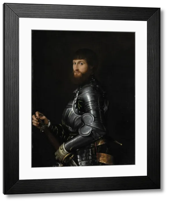 Framed Print : Portrait of a Nobleman in Armour, Between 1540 and 1560. Artist: Moroni, Giovan Battista (1520 / 25-1578) Framed Print : Portrait of a Nobleman in Armour, Between 1540 and 1560. Artist: Moroni, Giovan Battista (1520 / 25-1578)