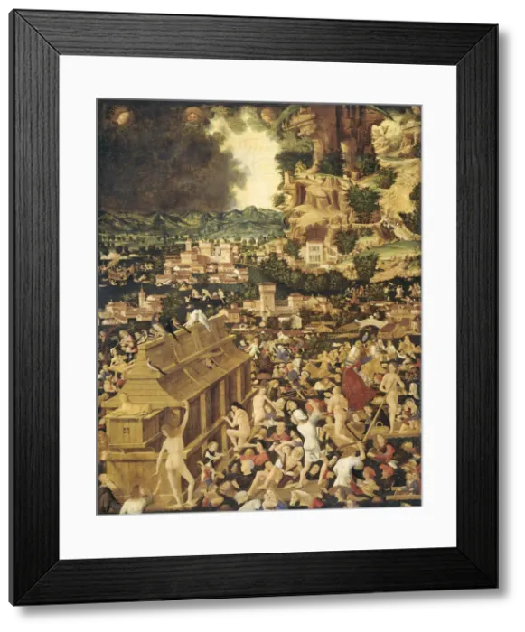Framed Print : The Deluge, 1450-1499. Artist: Anonymous Framed Print : The Deluge, 1450-1499. Artist: Anonymous