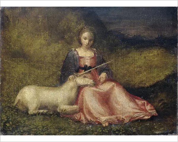 Woman with Unicorn, c. 1510. Artist: Anonymous
