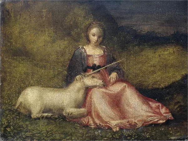 Woman with Unicorn, c. 1510. Artist: Anonymous