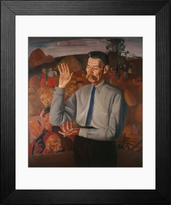 Framed Print : Portrait of the author Maxim Gorky (1868-1939), 1926. Artist: Grigoriev, Boris Dmitryevich (1886-1939) Framed Print : Portrait of the author Maxim Gorky (1868-1939), 1926. Artist: Grigoriev, Boris Dmitryevich (1886-1939)