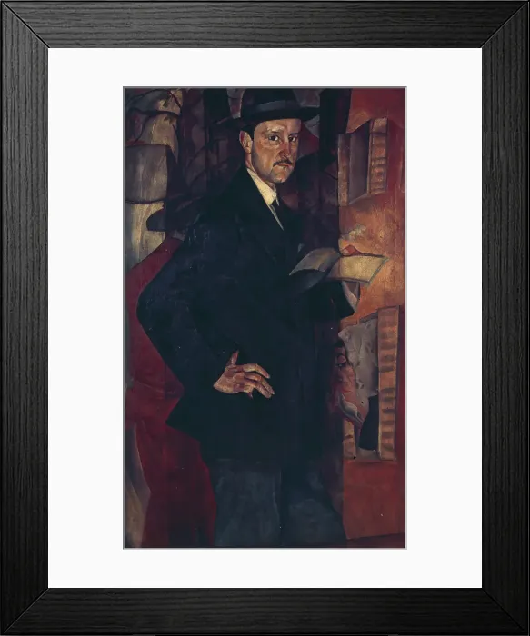 Framed Print : Portrait of the artist Mstislav Dobuzhinsky (1875-1957), 1917. Artist: Grigoriev, Boris Dmitryevich (1886-1939) Framed Print : Portrait of the artist Mstislav Dobuzhinsky (1875-1957), 1917. Artist: Grigoriev, Boris Dmitryevich (1886-1939)