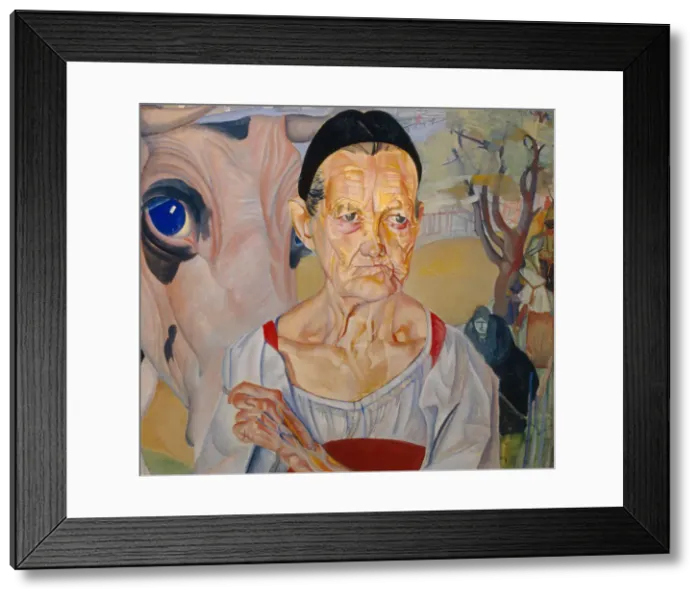 Framed Print : Dairywoman (From the Cycle Les visages de Russie), 1917. Artist: Grigoriev, Boris Dmitryevich (1886-1939) Framed Print : Dairywoman (From the Cycle Les visages de Russie), 1917. Artist: Grigoriev, Boris Dmitryevich (1886-1939)