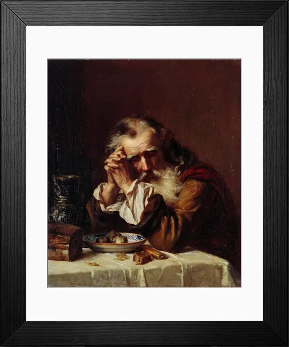 Framed Print : Old Man?s Head, 1872. Artist: Gun (Hun), Karl Fyodorovich (1830-1877) Framed Print : Old Man?s Head, 1872. Artist: Gun (Hun), Karl Fyodorovich (1830-1877)