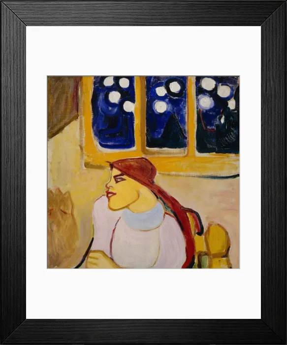 Framed Print : Woman in a Kerchief (A Scandinavian Princess), 1910. Artist: Guro, Yelena Genrichovna (1877-1913) Framed Print : Woman in a Kerchief (A Scandinavian Princess), 1910. Artist: Guro, Yelena Genrichovna (1877-1913)
